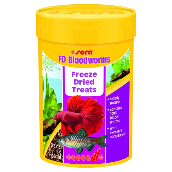 Sera Nature Bloodworms Freeze Dried Flake 9g 100ml 