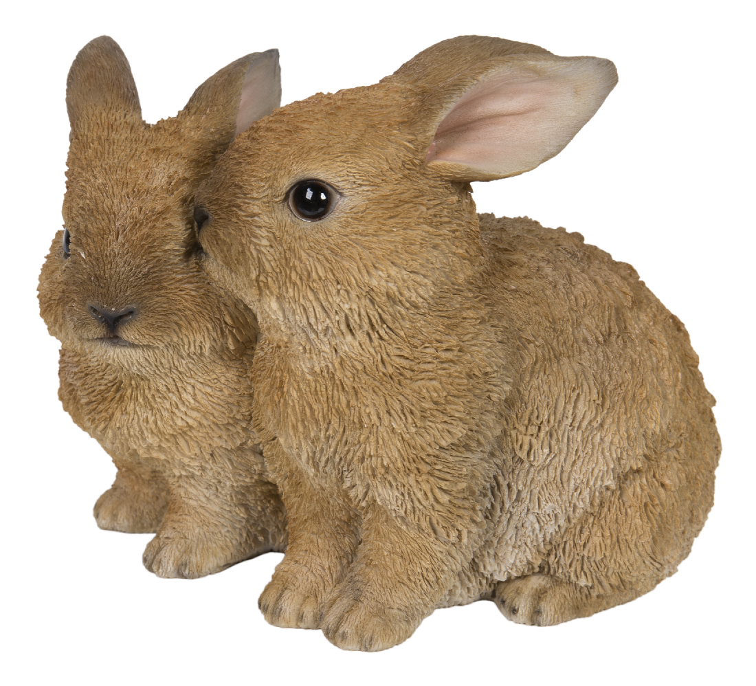 Fish Burd Rabbit Statue | Rabbit Pair 15x13.9x13cm CD2087 – Bird & Fish Place